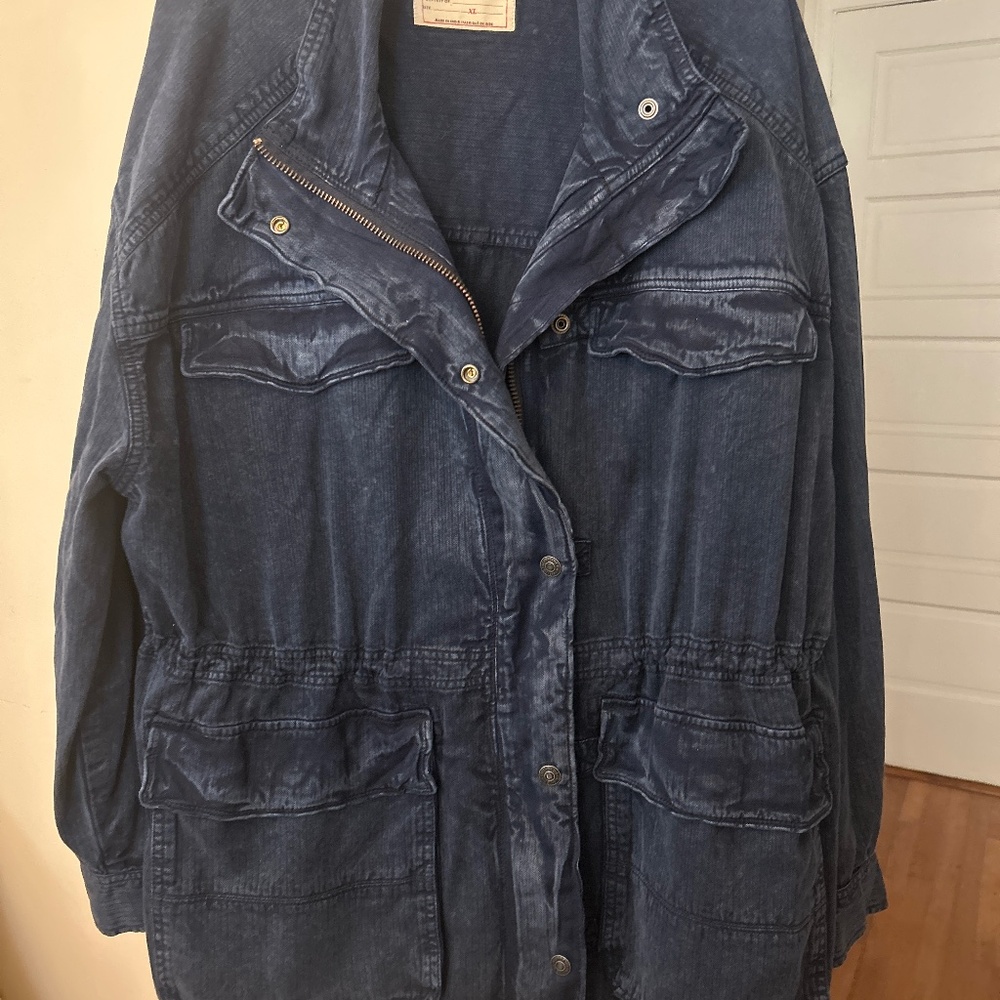 NWOT Free People We The Free Arya Utility Jacket in Navy/Blue